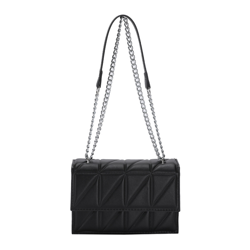 Free Delivery Designer Bag Small 2025 New Trendy Korean Version Foreign Style Lingge Chain Embroidered Thread Small Square Mini Crossbody Shoulder Lux