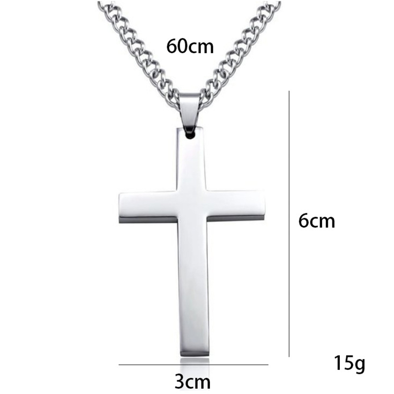 Fashionable cross pendant necklace, high-quality outdoor wear, matching accessories for men and women