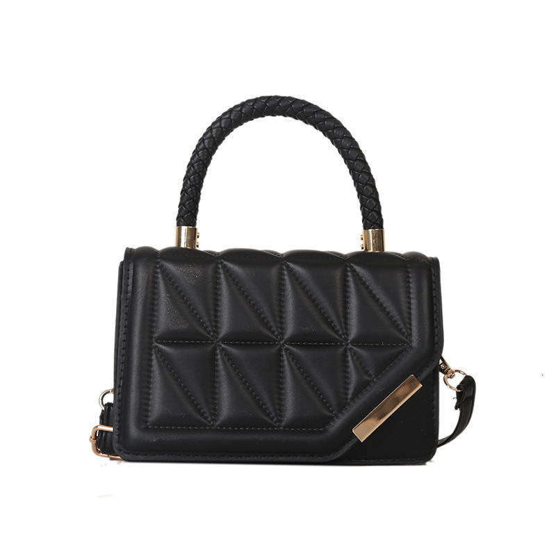 Free Delivery Designer Bag Lingge Texture For Women's 2025 Fashionable Handheld Small Square Fashion Chain Solid Color Single Shoulder Crossbody 