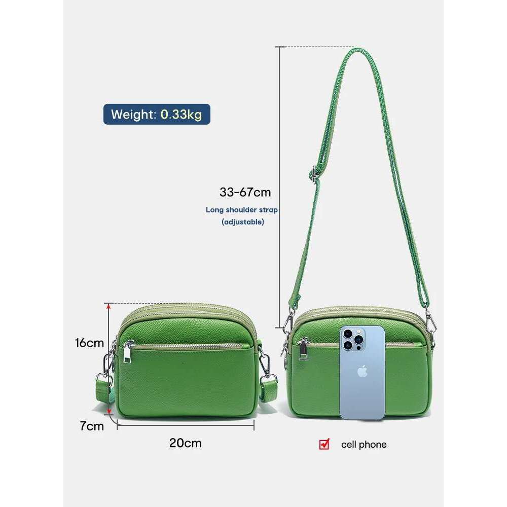 Zency Multifunctional Solid Color Shoulder For Women, Waterproof Crossbody Purse Business Casual Storage Bag Satchel Handbag