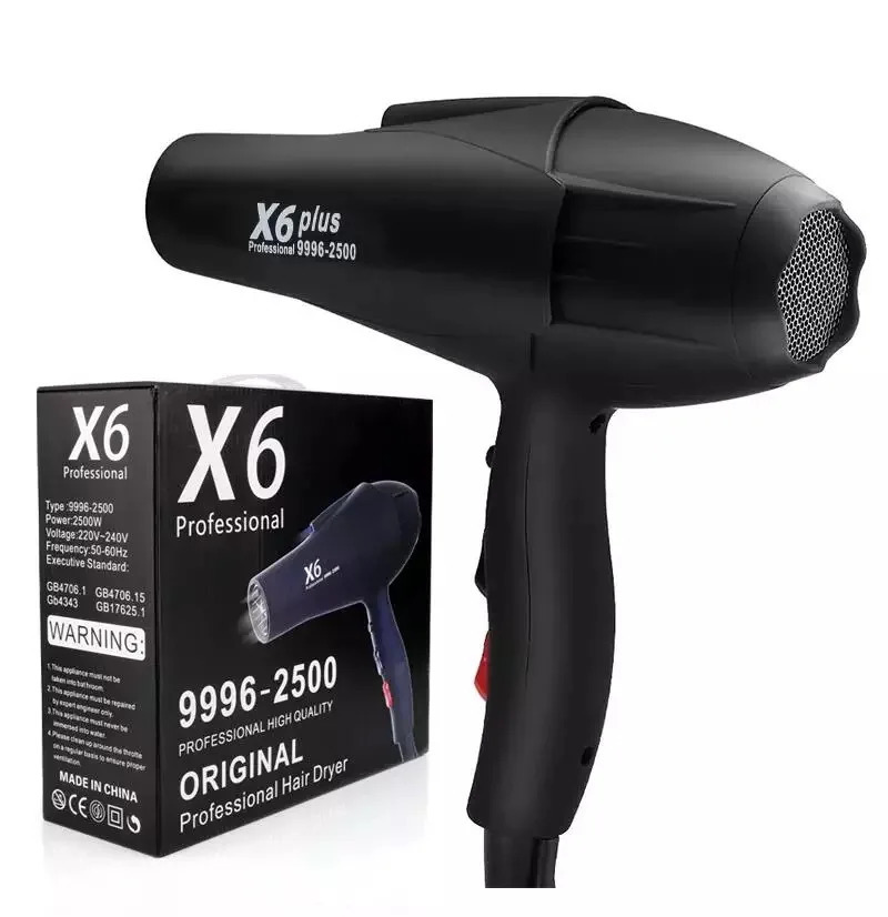 X5/X6 Plus Negative Ion Hair Dryer 2400W High Power Strong Wind Speed Drier Home Electric Hair Dryer Gift Box Packaging 250513