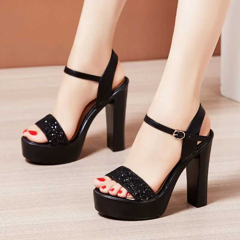 High quality sandals for women 8cm 10cm high heel 2025 summer size 32 33 42 43 platform open toe elegant shoe black gold silver W250514