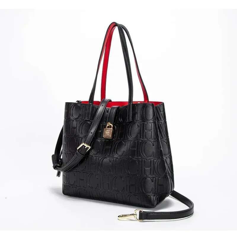 High Quality Fashion Letter Print Design Temperament Tote Pure Colour Ladies Shoulder Bag Large Capacity Senior Sense