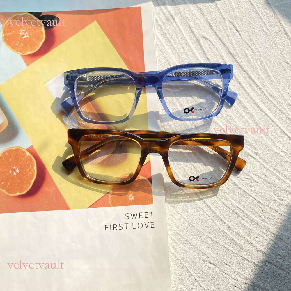 High quality designer logo, trendy square unisex fashion, fashionable acetate fiber optical eyeglass frame