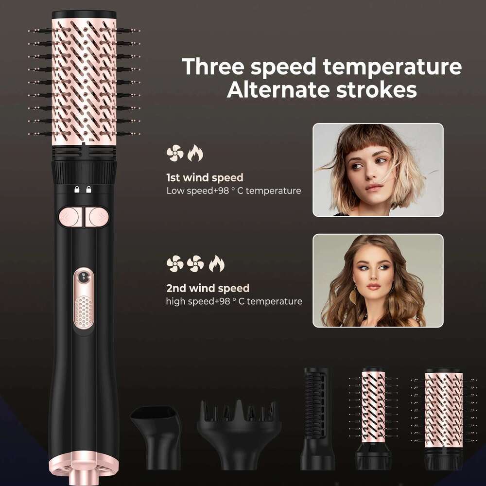 Blow Brush One, 5 in 1 Hair Dryer and Styler Volumizer for Drying Straightening Curling