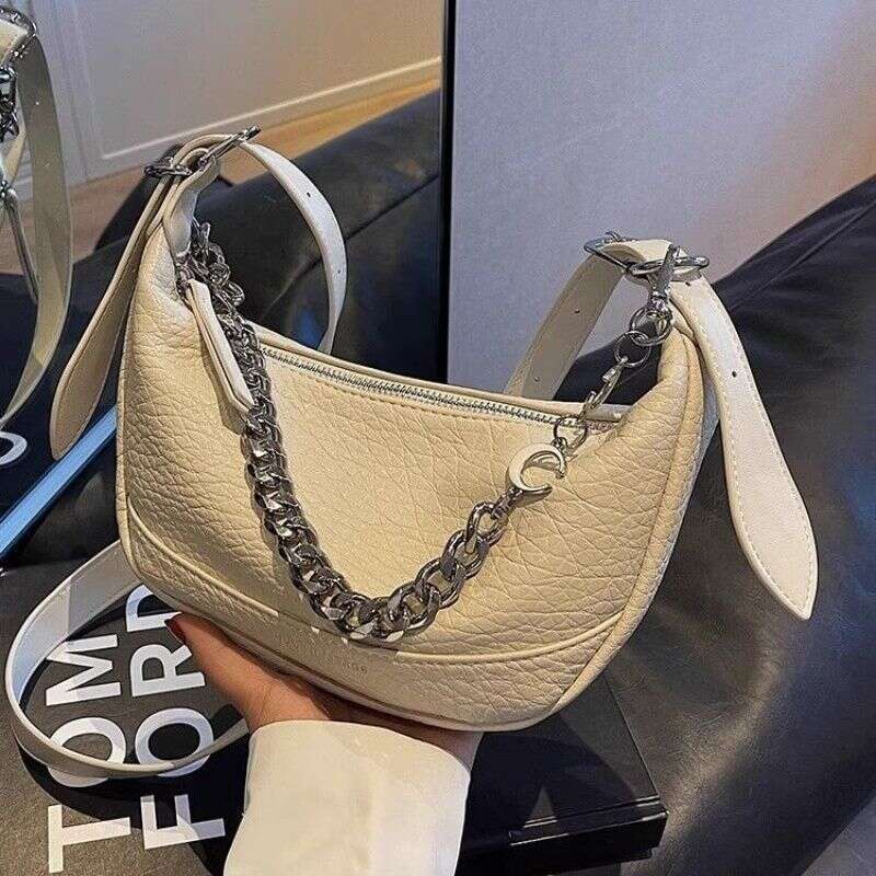 genuine leather high-end western-style 2025 new casual versatile armpit exquisite super hot dumpling bag