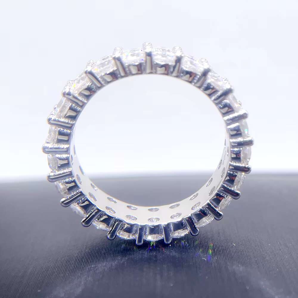14k Gold Plated S925 Jewelry Two Row Tennis Iced Out Ring Jewelry Moissanite Diamond Ring Men Rings for Men