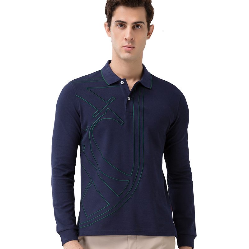 CHCH Classic Fashion Spring and Autumn Sleeve Outing Casual Men's Long Polo Shirt