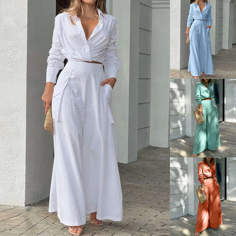 Undefined Pants Women 2025 New INS Style Commuting Trendy Shirt Fashion Womens Two Piece Set Washable High Elasticity Printing Versatile New Product