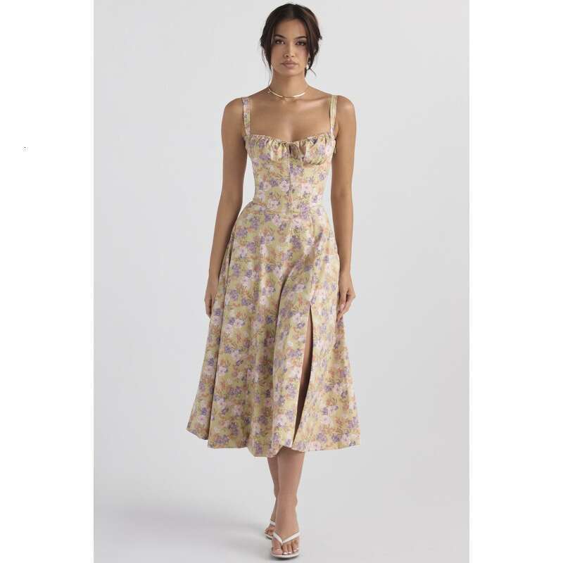 Women's Wear Summer Commuting Temperament Solid Color Fashion High End Sling Dress Children