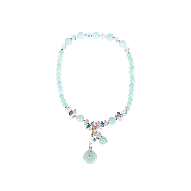 Exquisite crystal double circle stone bracelet, feminine forest style, simple and fashionable, beaded, best friend bracelet straight