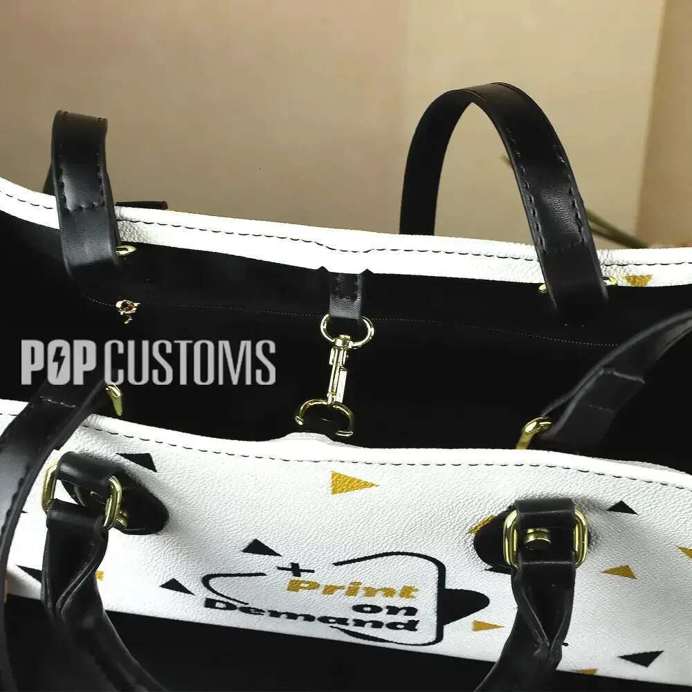Personal Customize New Version Women PU Handbag Adjustable Shoulder Strap Bag All Over Printing Customized Style