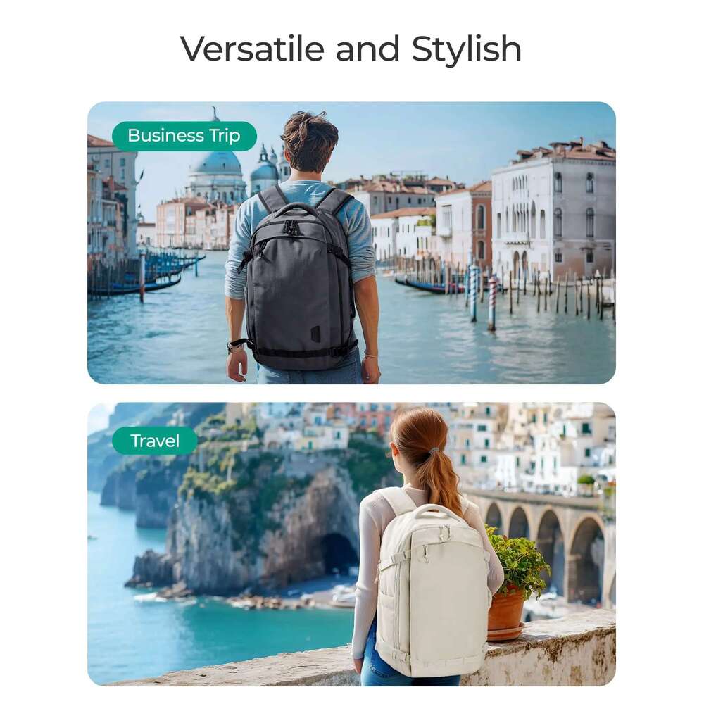 BAGSMART For Women 30L Carry On Flight Approved TSA Travel Bag Water Resistant Lage Daypack Men's Backpack