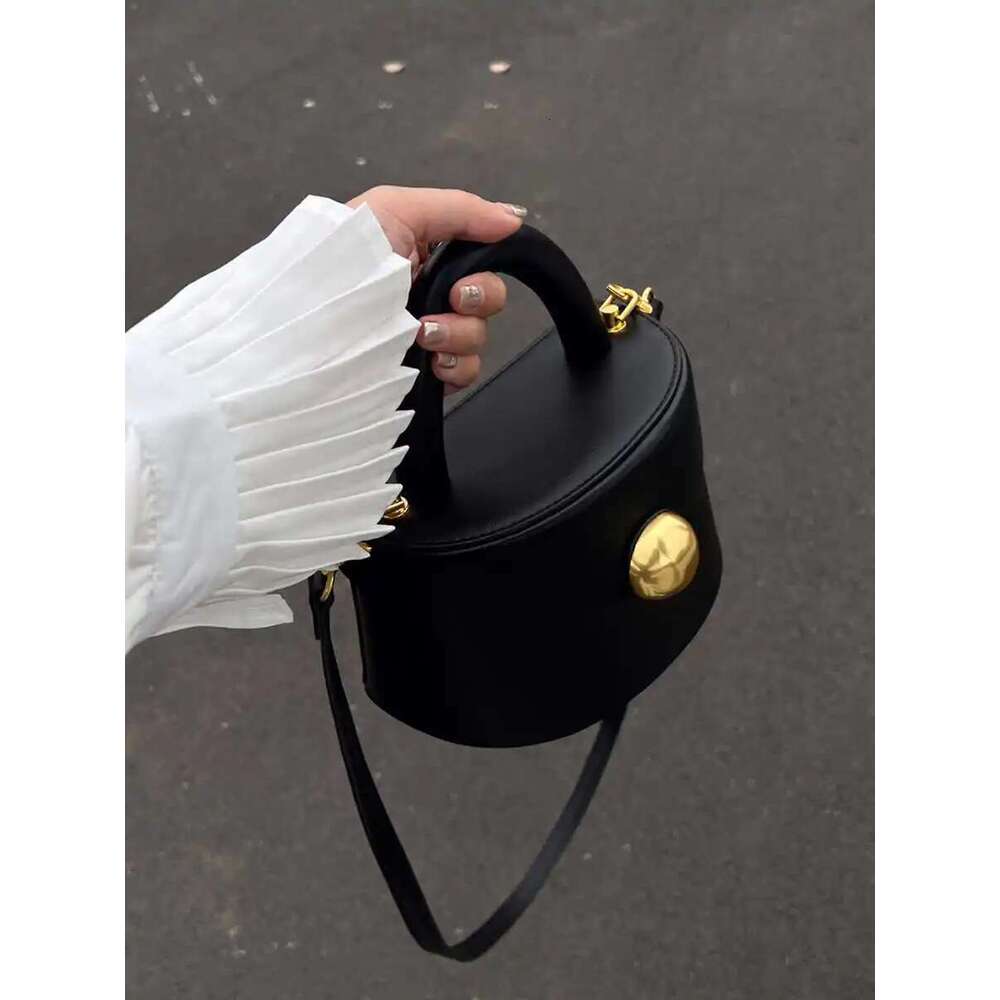 Handbag Women's Spring Summer New PU Soft Face Half Round Box Multi Color Versatile Bucket Single Shoulder Crossbody Bag