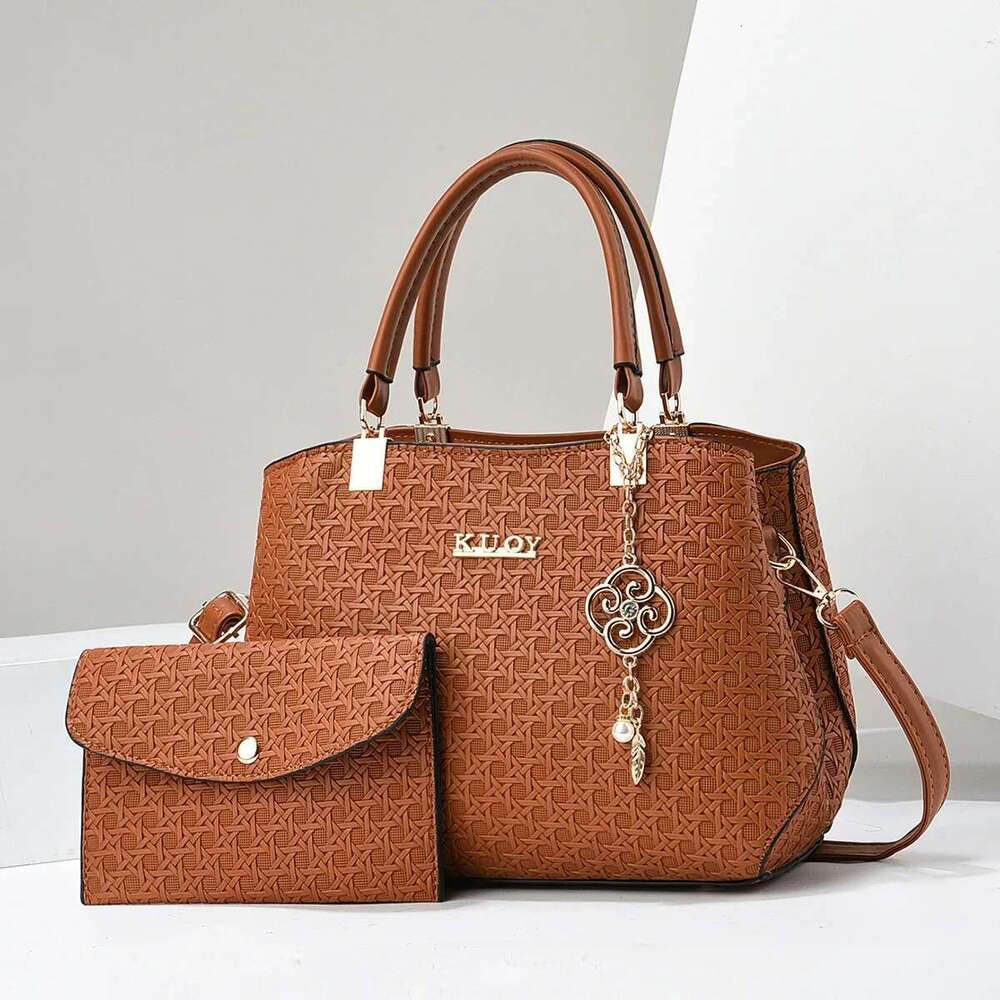 Simple mother and child bag women's handbag casual fashion large capacity shoulder messenger two-piece set