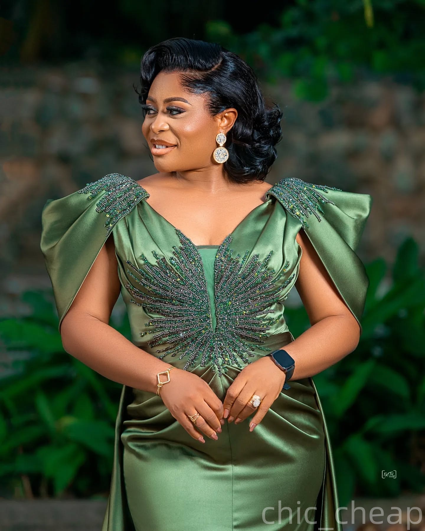 Dark Green Mermaid Plus Size Prom Dresses 2025 Crystals Beaded Satin Elegant Evening Formal Party Second Birthday Engagement Gowns Dress For Special O