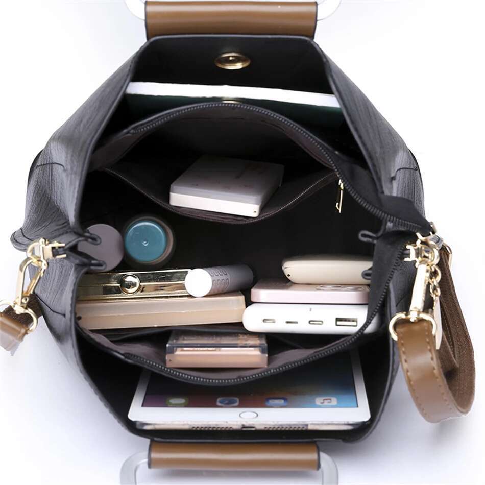 Designer Handbag Purses For Women 2024 Female Oil Leather Branded Shoulder Crossbody Messenger Tote Bag Small Fashion Sac