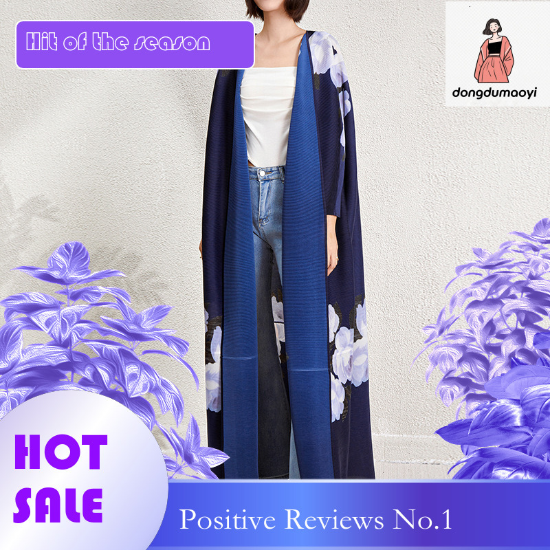 dongdumaoyi Dubai printed women s pleated cardigan robe dress Pakistan Indonesia loose cloak style clothing