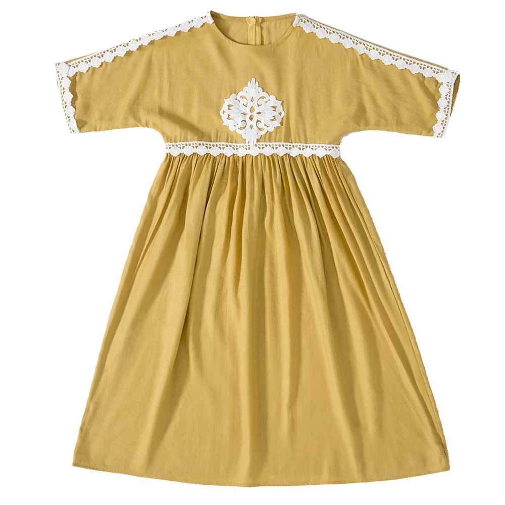 Eid Muslim Kids Girls Maxi Dress Ramadan Islamic Children Clothing Marocain Jalabiya Kaftan Dubai Turkey Abaya Arabic Robe Gown X250514