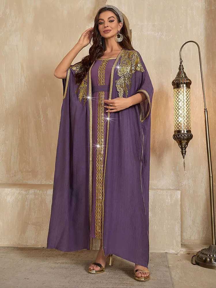 2025 Luxury Elegant Arab Kaftan Jalabiya Party Evening Modest Dress Women Embroidered Applique Muslim Dubai Abaya Vestidos 2pcs X250514