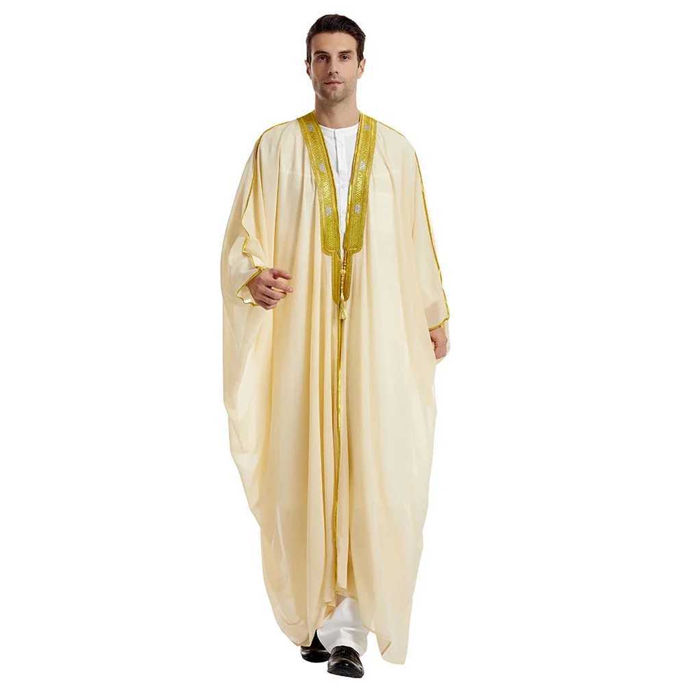 Dubai Saudi Abaya Open Kimono Men Muslim Long Robe Jubba Thobe Islam Clothing Arabic Turkey Kaftan Abayas Caftan Middle Eastern X250514