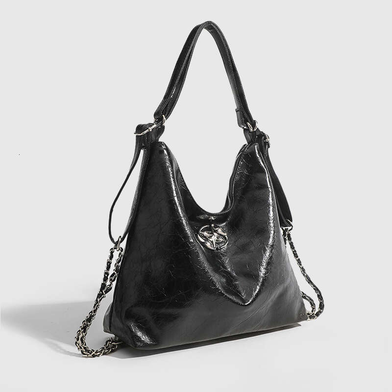 Women's Bags Designer Large Capacity Pleated Commuting Tote For Women New Chain With Niche Design, Single Shoulder Diagonal Joint Bag