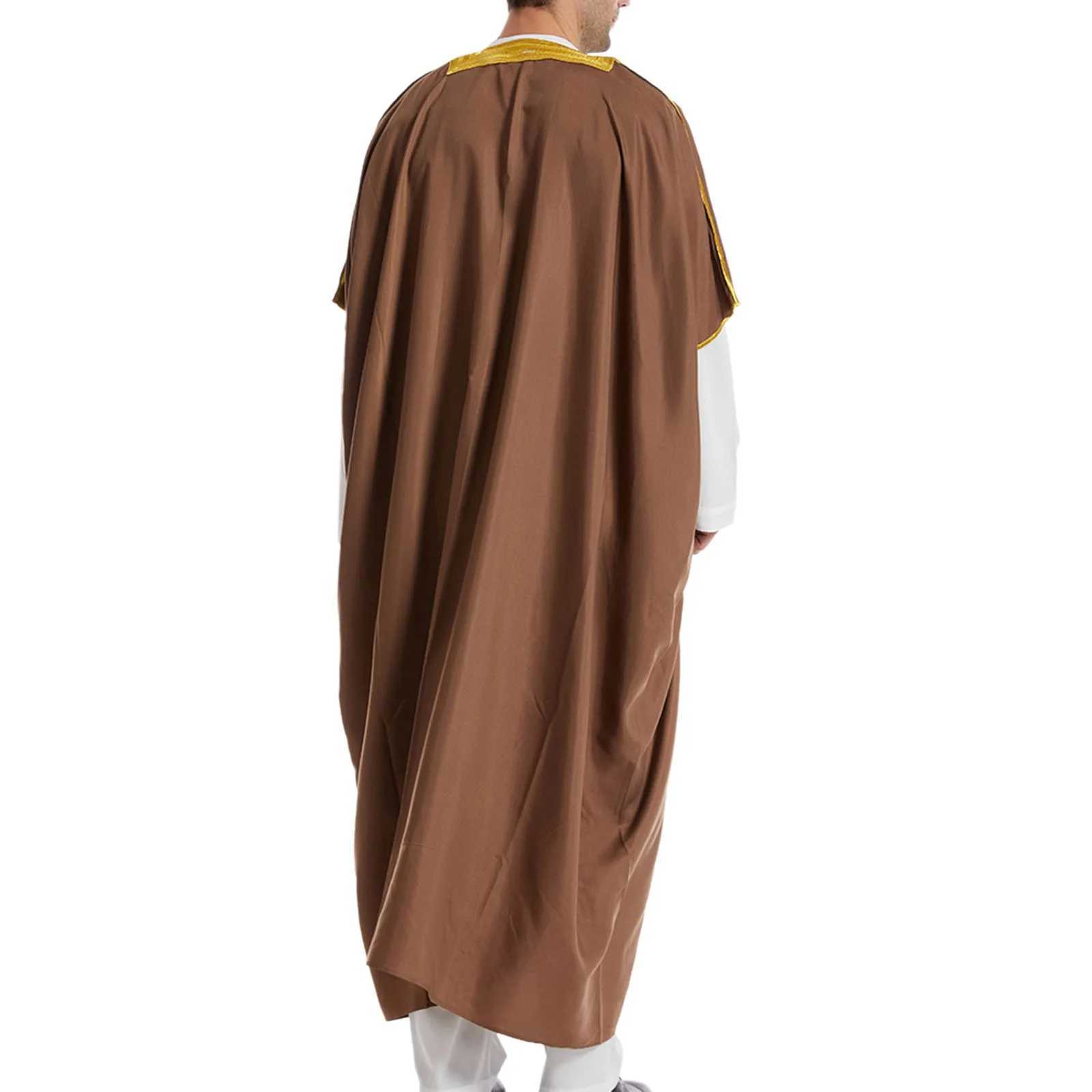 Muslim Arab Men Thobe Thawb Caftan Eid Jubba Thobe Mens Cardigan Abaya Long Dress Ramadan Robe Saudi Arab Musulman Caftan Dubai X2505141