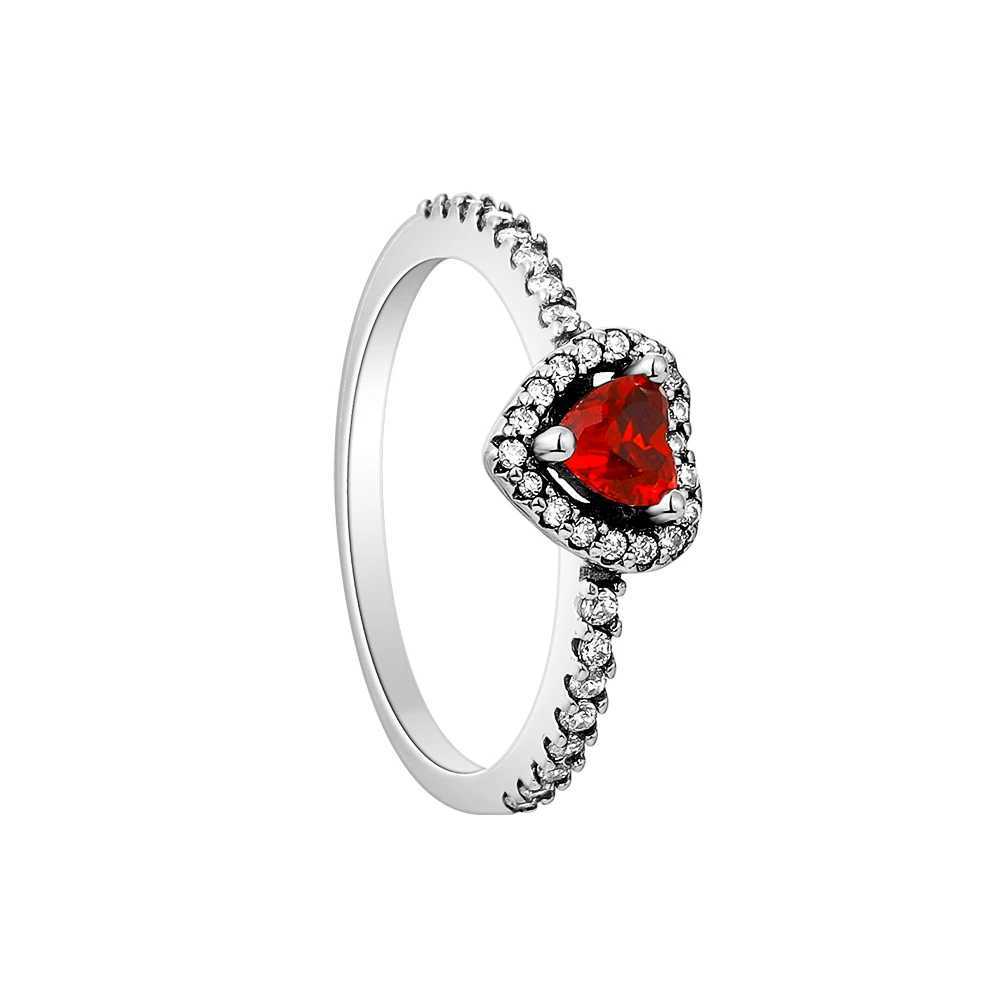 Size 6 7 8 9 Valentines Day Gift Red Heart Stone 925 Sterling Silver Elegance Ring For Women Jewelry Rings For Wedding PartyXJ250514