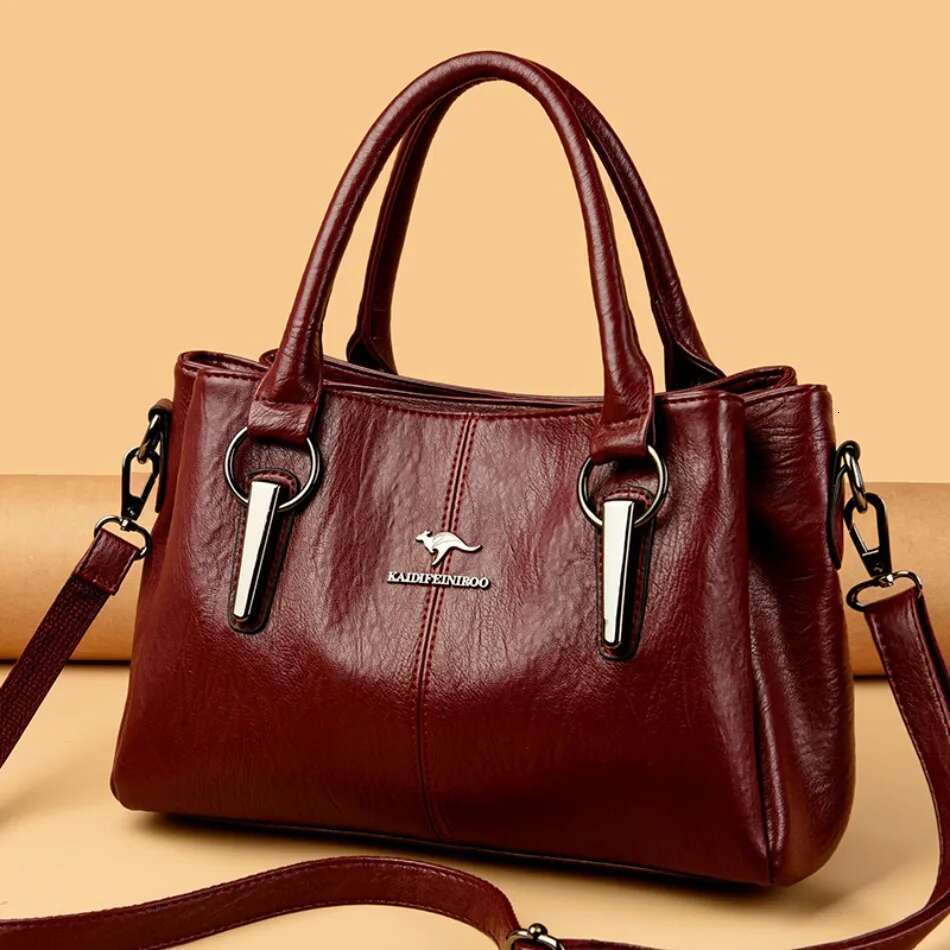 2024 Genuine 3Layers High Quality Soft Leather Ladies Shoulder Crossbody Bags For Handbags Women Designer A Main