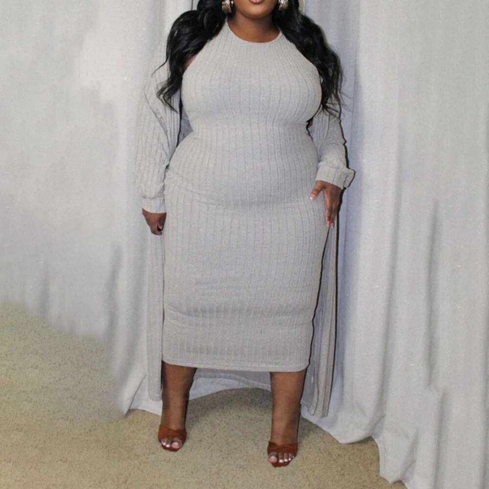 Plus Dress Women Clothing Oversized Fashion Korean Two-piece Suit Large Size Elegant Sexy Bodycon Shirt Dresses Female Skir