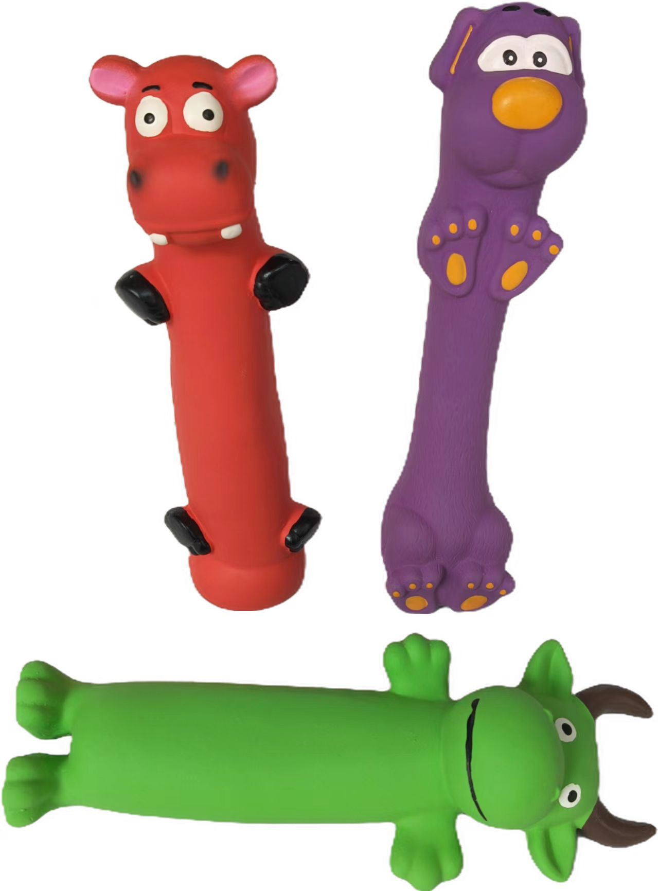 Long-bodied Fairly Cute Design Animal-Shaped Puppy Canines from Soft yet Strong Latex Material