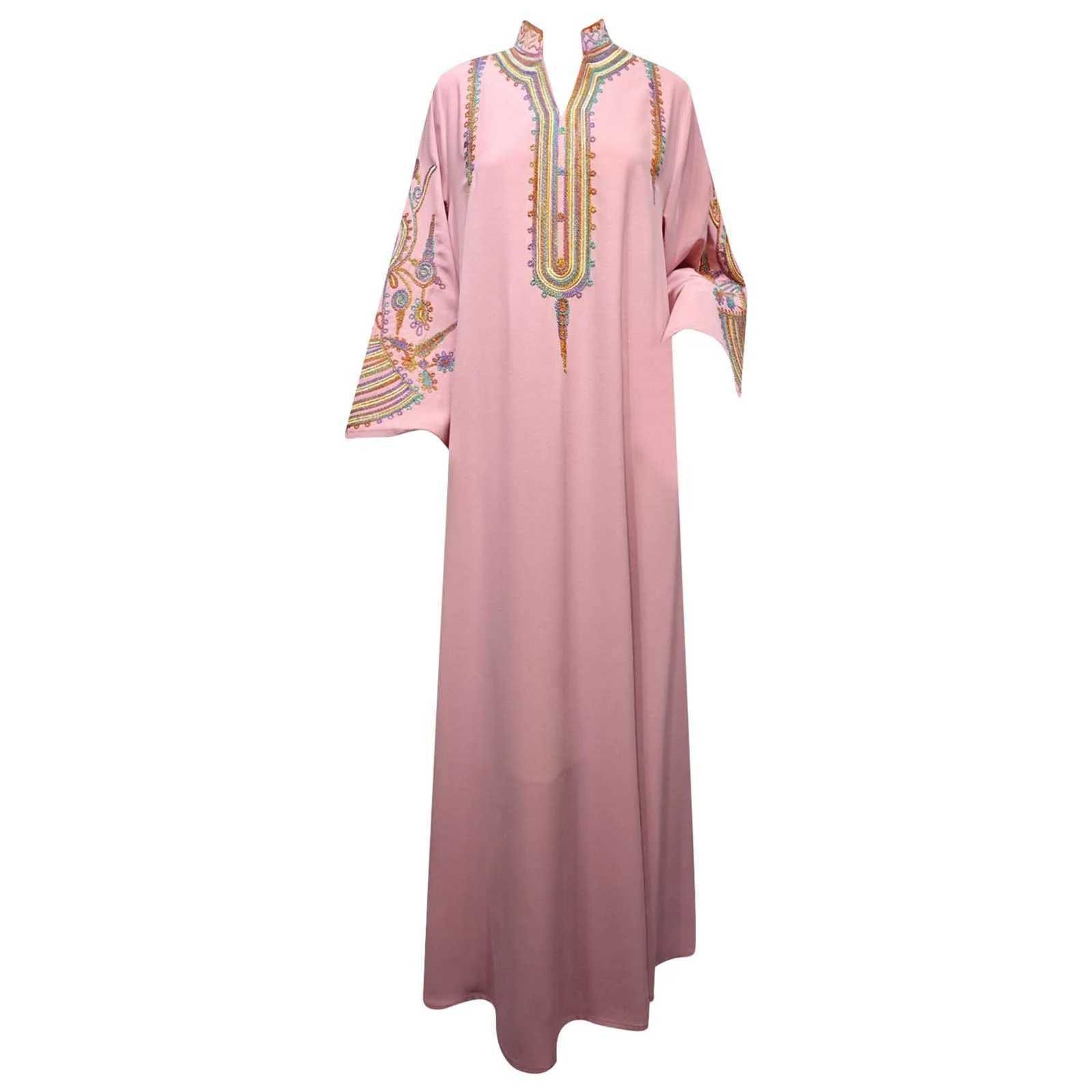 2025 Abaya Women Party Dress Embroidery Muslim Modest Eid Dresses Jalabiya Long Robe Ramadan Morocco Dubai Kaftan Vestidos Abaya X2505141