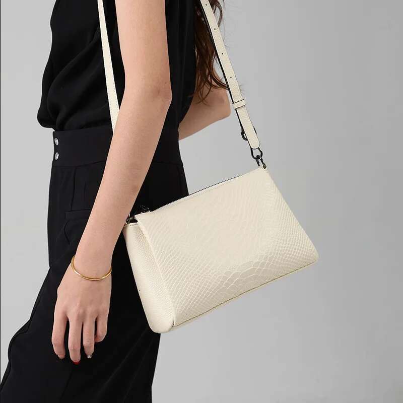 Genuine Leather Women's Underarm Mom Fashion Single Shoulder Crossbody Female Large Capacity Small Square Bag