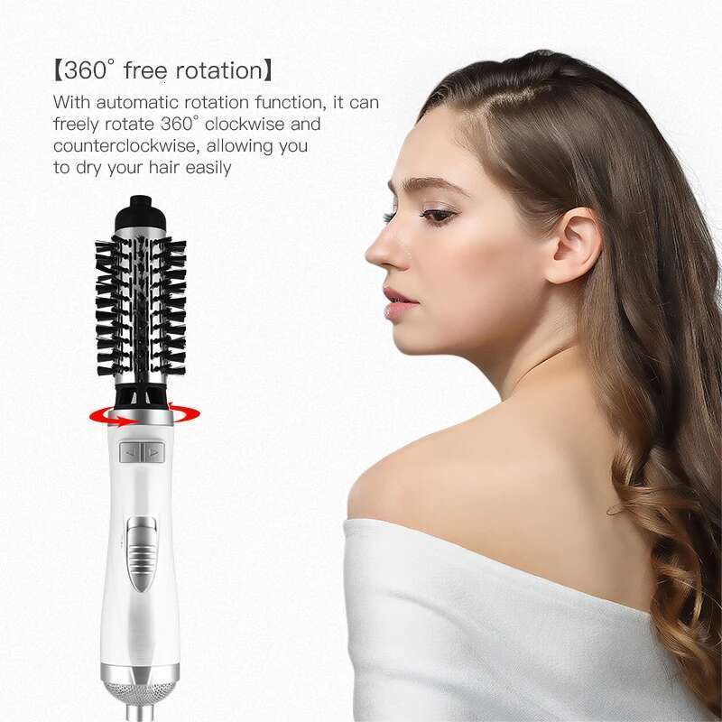 2-in-1 Hot Air Spin for Styling Smoothing and Straightening Auto-rotating Ionic Round Blow Dryer Brush Volumizer