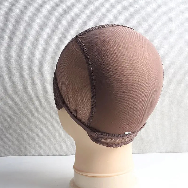 Adjustable Ventilated Wig Caps in 100pcs Black/Blonde/Dark Brown/Brown for Making Custom Wigs-Hair Extension Tools 250513