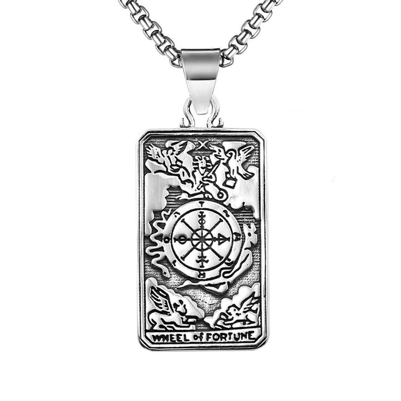Fashionable dressing, high-quality lifestyle, unisex, retro hip-hop, personalized square pendant