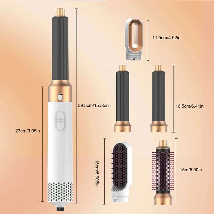 5 In 1 Dryer Electric Negative Ion Professional Automatic Curly Straight Hair Comb Styling Tool