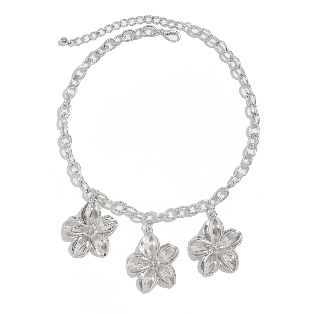 Retro Flower Pattern Geometric Neckpiece - Chic Clavicle Chain Jewelry