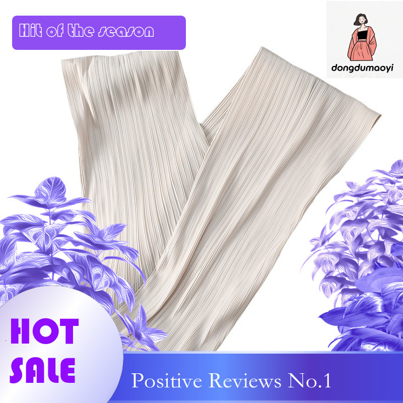 dongdumaoyi Miyake basic T-shirt short sleeved summer loose and fashionable pleated slimming irregular high-end V-neck top