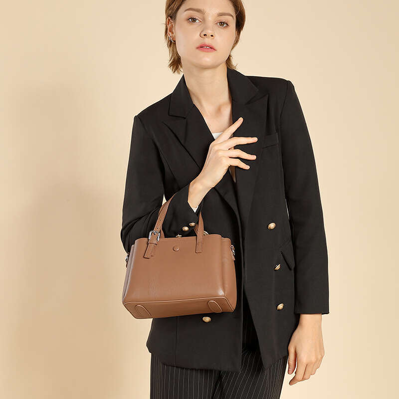 Stylish Head Handheld Tote For Commuting Multi Layer Practical Leather Cross Shoulder Women's Bag