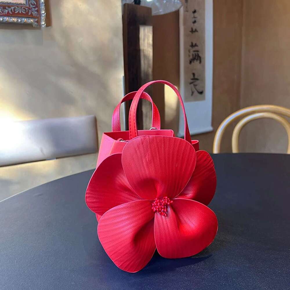 JIOMAY Bucket Purse Flower French Mini Tote Designer Handbags Drawstring Makeup Bag High Quality Temperament