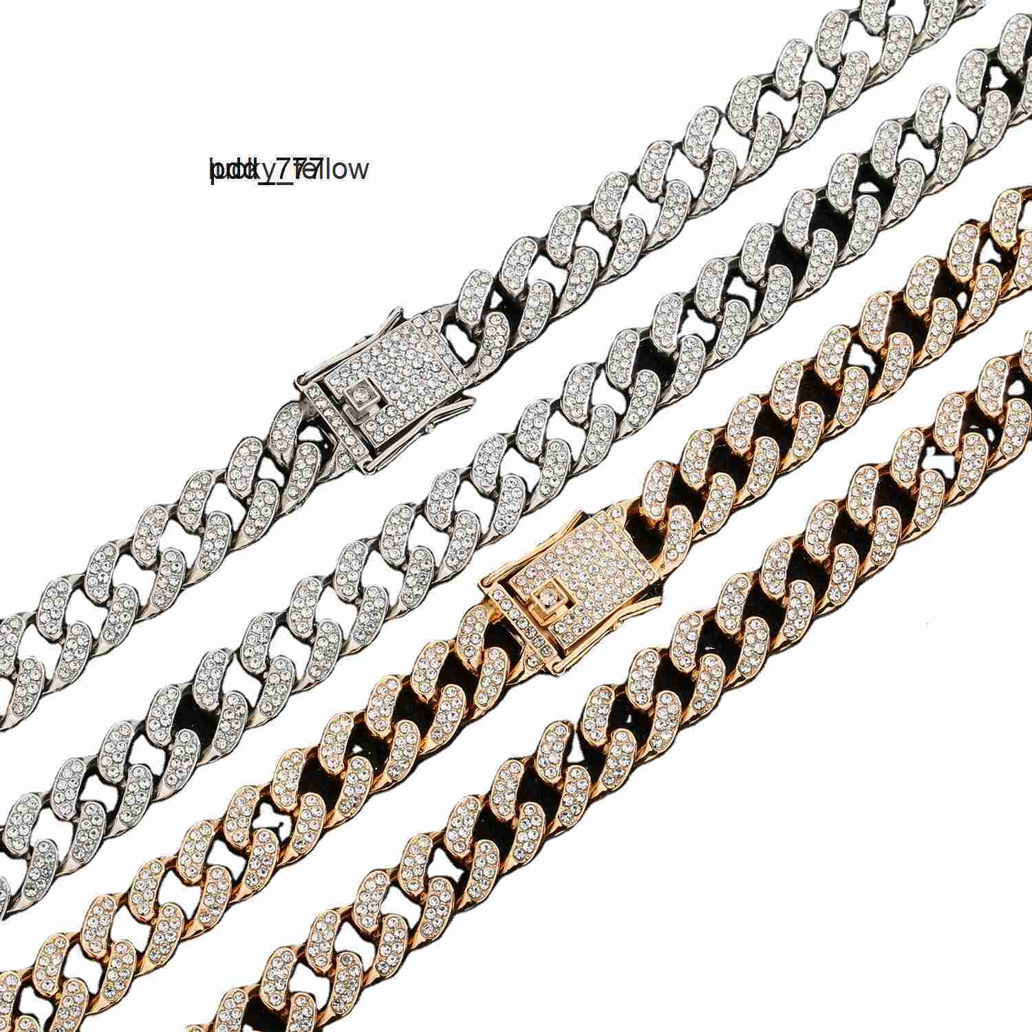 High Quality Cuban Hip Hop Jewelry VVS Moissanite Ice Out Cuban Chain Necklace Men Women Fashion Jewelry Suitable for Party