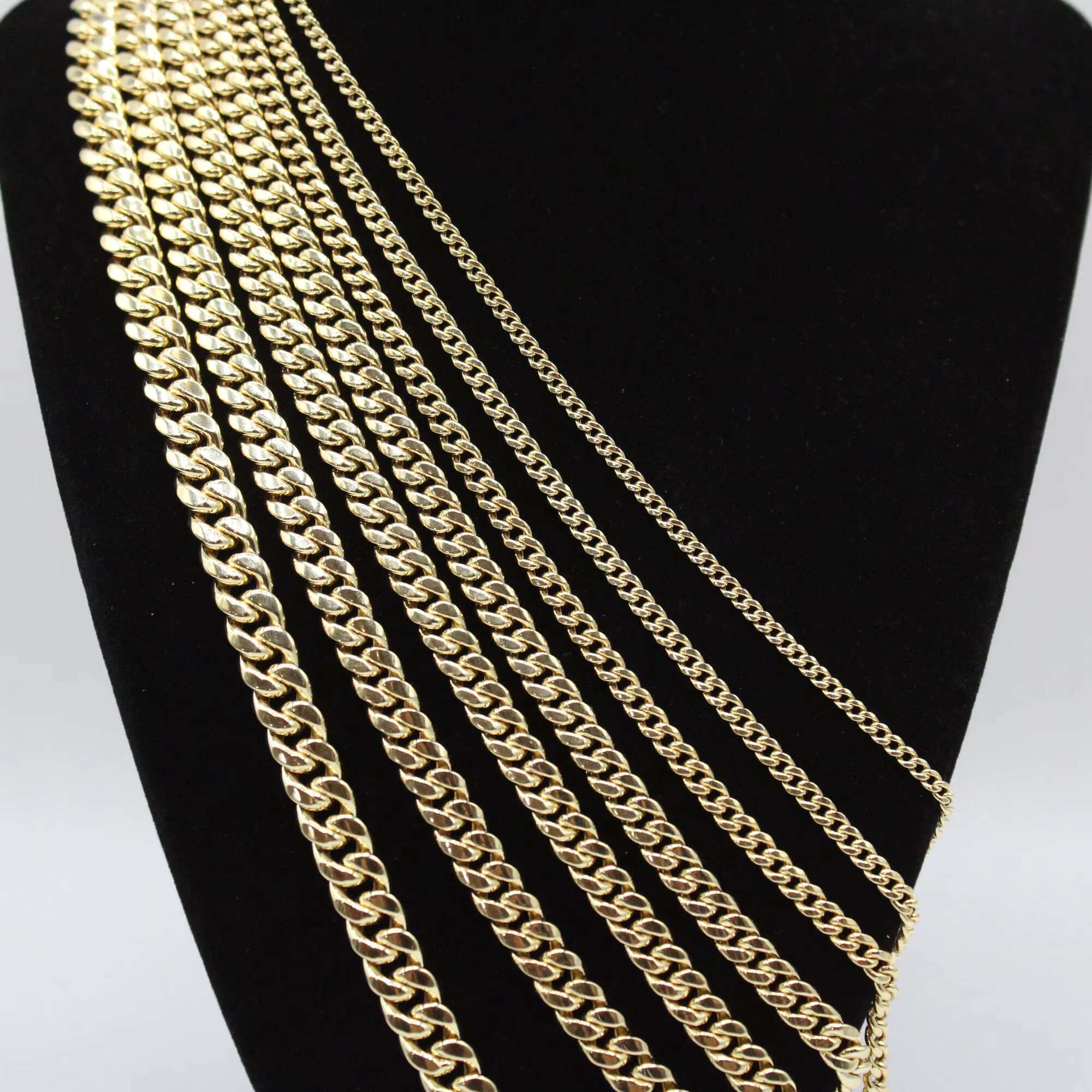 Duyizhao Luxury Stainless Steel High Quality 14mm14k Gold Plated Miami Cuban Link Chain Necklace Jewelry for Men