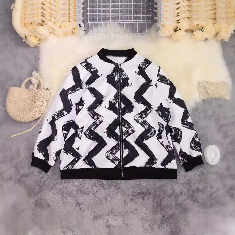 Black and White Stripe Pattern Zipper Jackets Women 3d Printed Bomber Sweatshirt Autumn Winter Street Jacket Long Sleeve Coat
