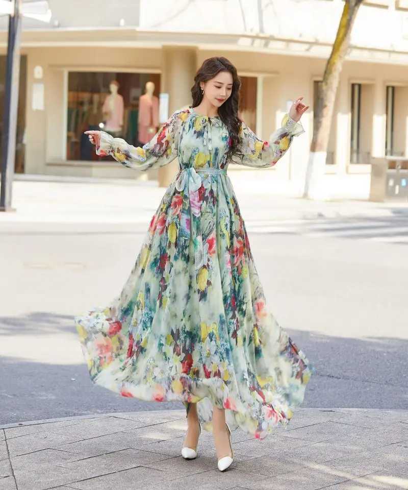 Summer Beach Wedding Guest Maxi Dress Bohemian Maternity Photoshoot Alabiya Fashion Muslim Chiffon Long Dress Seaside Plus Sizes X250514