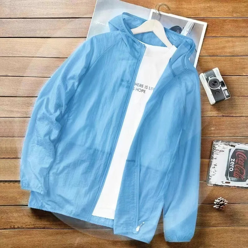 YJKVUR Unisex Summer UPF 50 UV Sun Protection Hoodie Jacket Men Women Lightweight Hiking Outdoor Long Sleeve Sun Shirt Coat 250513