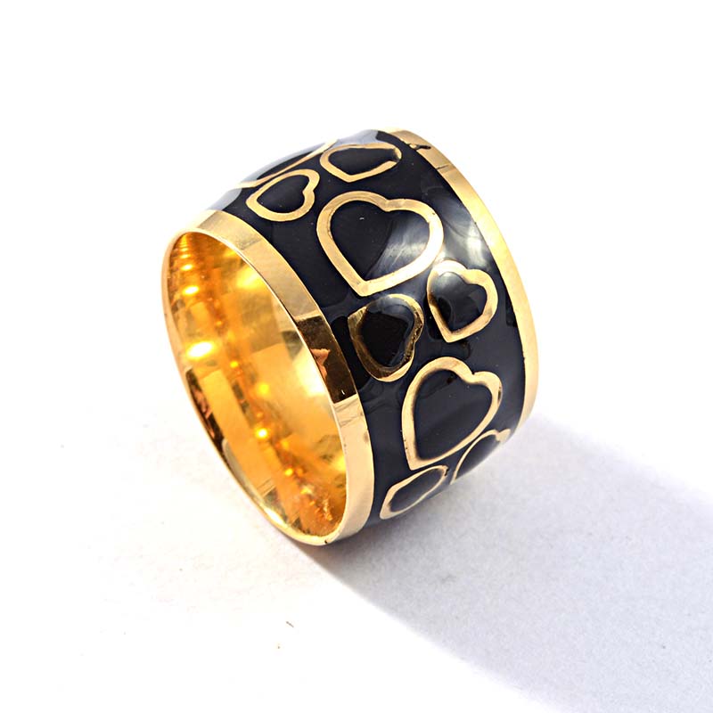 Fashion Women Girls Letter Rings Stainless Steel Silver Rose Gold Spring White Ceramics Letter Circle Stone Jewelry A Gift