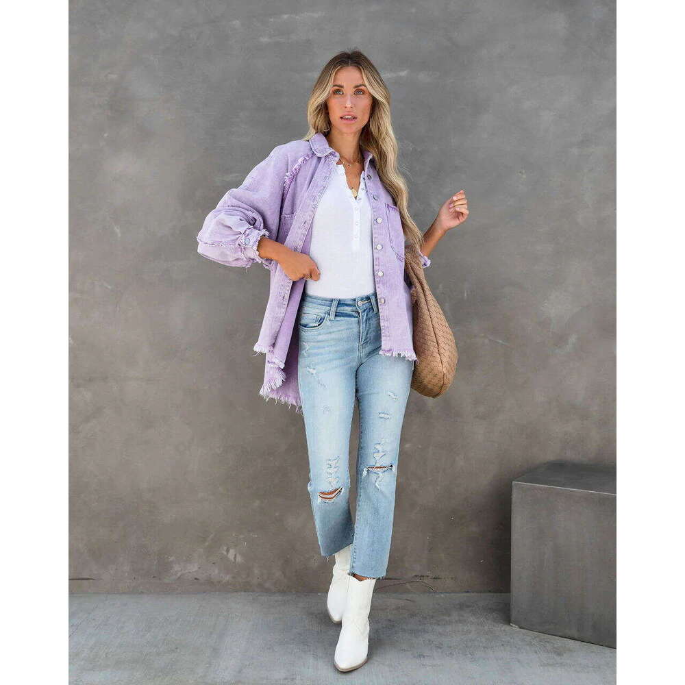 Jackets Designer Women Undefined Coatwomen Women Winter Jacket Women Womens Summer New Casual Worn Tassel Holes Loose Jean Jacket Women Autumn Dress W