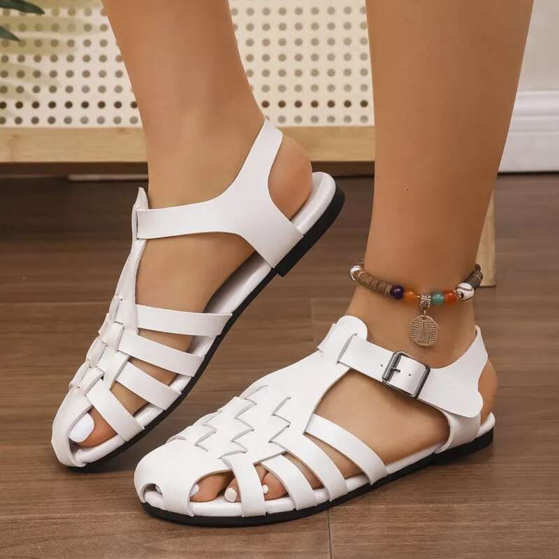 Summer Open Toe Sandals For Retro Women's Soft Ladies Shoes Elegant Footwear Women Sandal Female