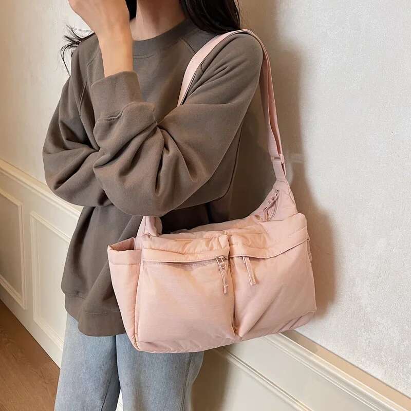 Work Style Casual Crossbody With Large Capacity Waterproof Shoulder Made Of High-Quality Nylon Fabric Bag For Men